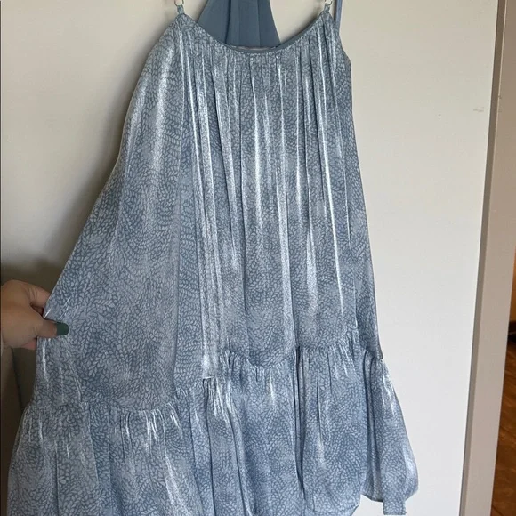 Michael Kors NWT Iridescent Chambray Petal Mini Dress Large - Picture 4 of 5